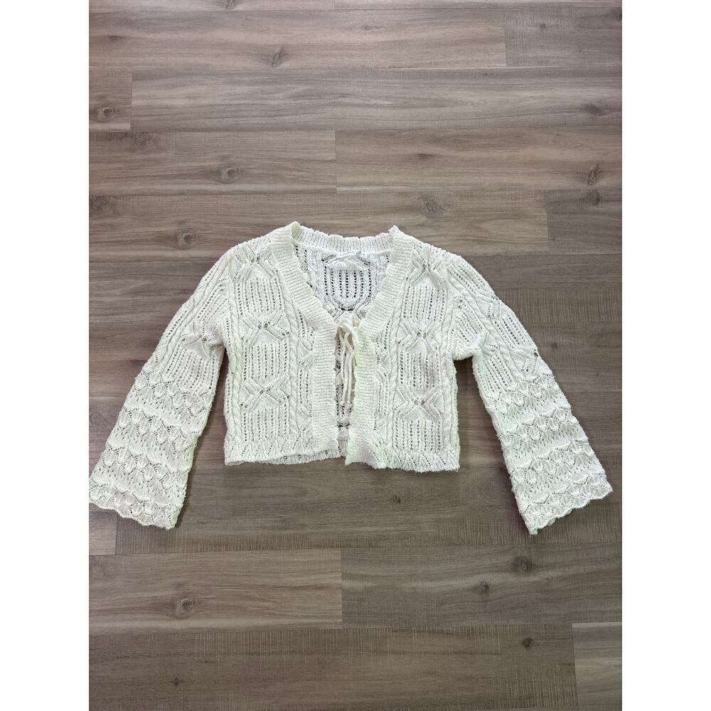 Altar'd State White Cardigan Women Size Medium